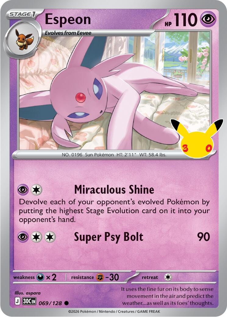 Espeon (069/128) [Mega Evolution: 30th Celebration] | Clutch Gaming