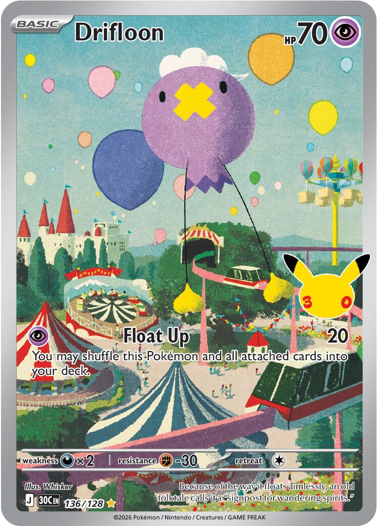 Drifloon (136/128) [Mega Evolution: 30th Celebration] | Clutch Gaming