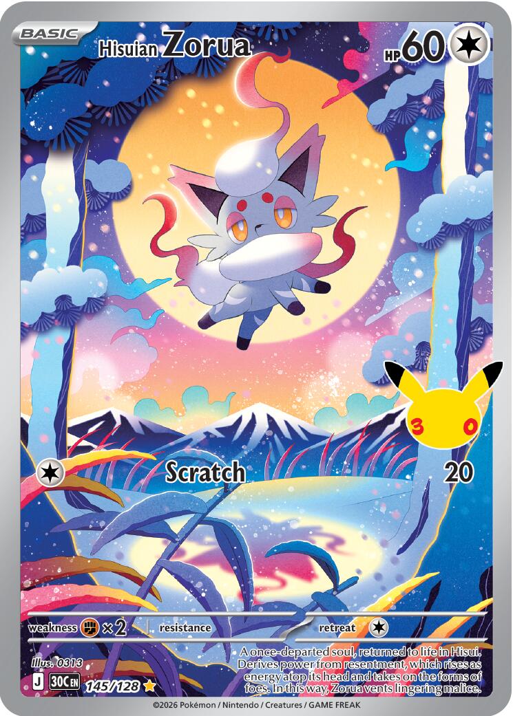 Hisuian Zorua (145/128) [Mega Evolution: 30th Celebration] | Clutch Gaming