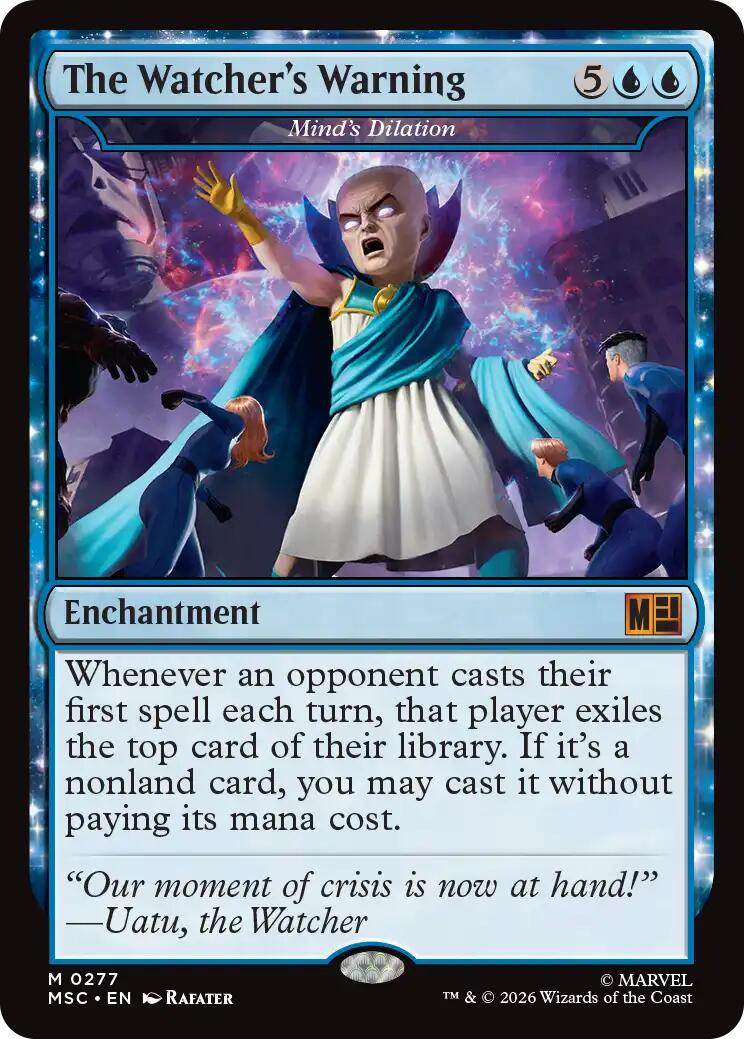 The Watcher's Warning - Mind's Dilation (Surge Foil) [Marvel Super Heroes Commander] | Clutch Gaming