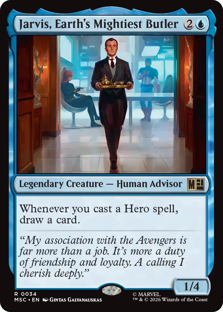 Jarvis, Earth's Mightiest Butler (Surge Foil) [Marvel Super Heroes Commander] | Clutch Gaming