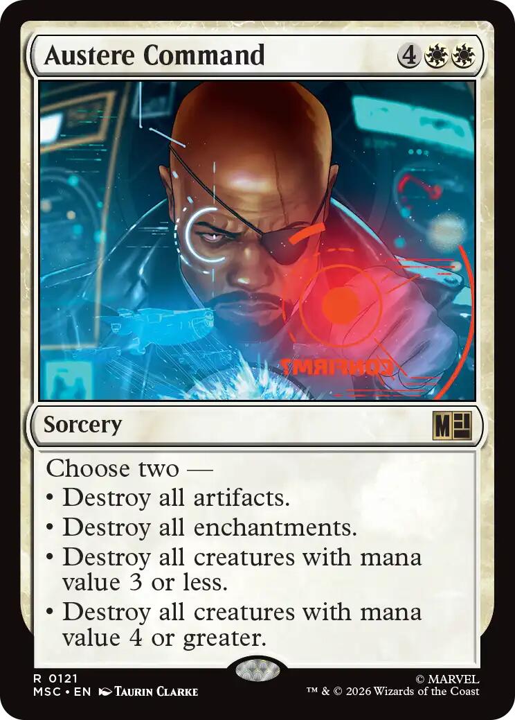Austere Command (Surge Foil) [Marvel Super Heroes Commander] | Clutch Gaming