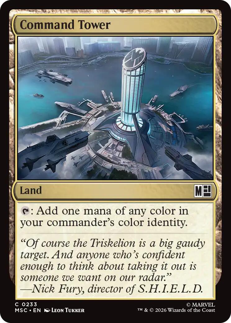 Command Tower (0233) (Surge Foil) [Marvel Super Heroes Commander] | Clutch Gaming
