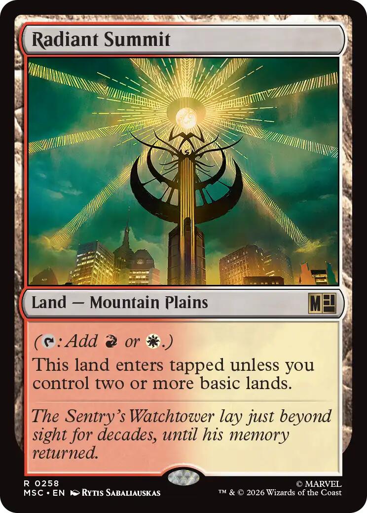 Radiant Summit (Surge Foil) [Marvel Super Heroes Commander] | Clutch Gaming
