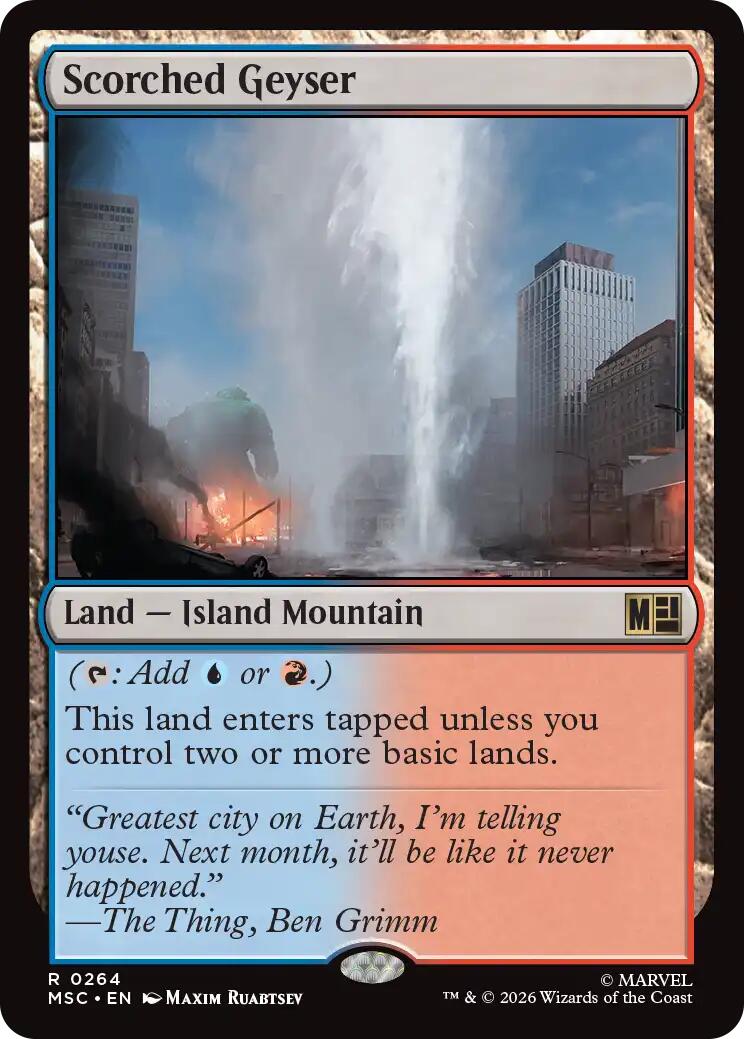 Scorched Geyser (Surge Foil) [Marvel Super Heroes Commander] | Clutch Gaming