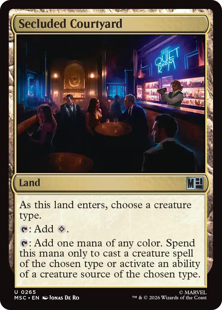 Secluded Courtyard (Surge Foil) [Marvel Super Heroes Commander] | Clutch Gaming