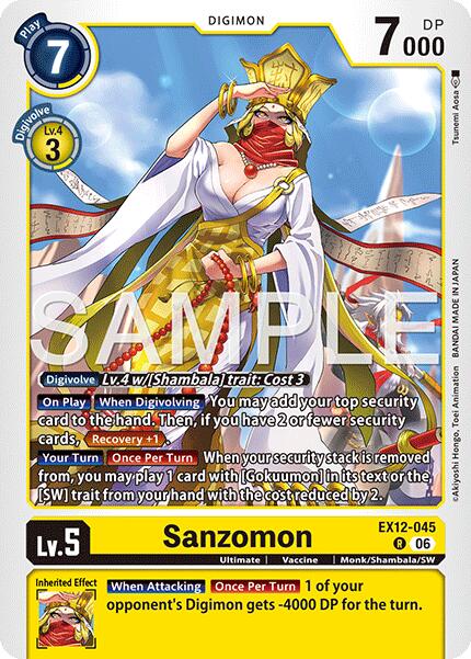 Sanzomon [EX12-045] [Digital World Shambala] | Clutch Gaming