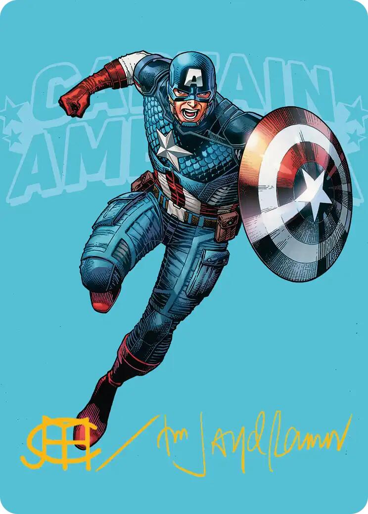 Captain America, Super-Soldier Art Card (Gold-Stamped Signature) [Marvel Super Heroes Art Series] | Clutch Gaming