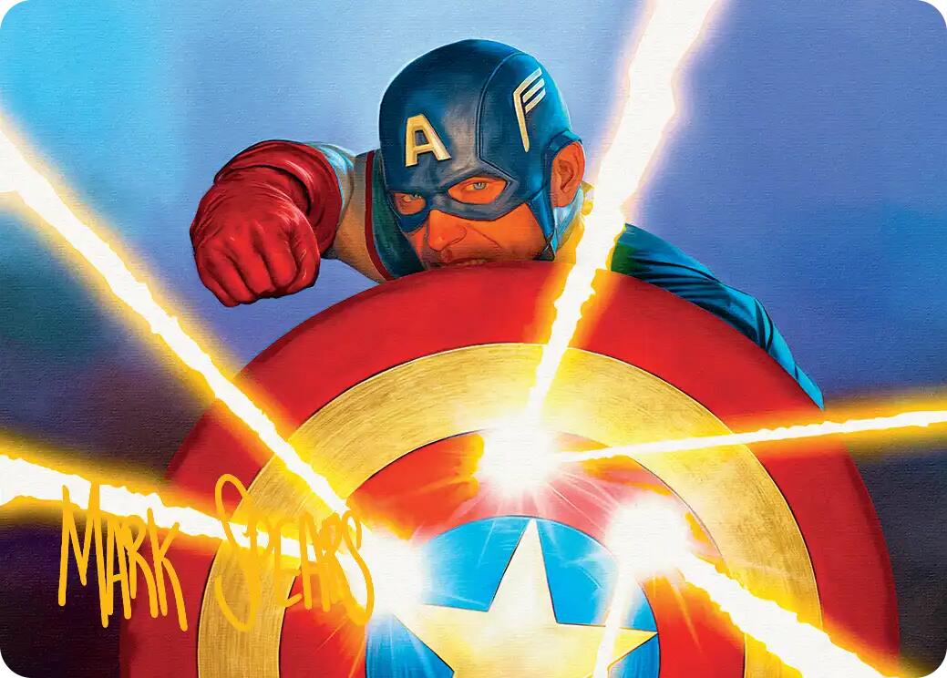 Captain's Defense Art Card (Gold-Stamped Signature) [Marvel Super Heroes Art Series] | Clutch Gaming