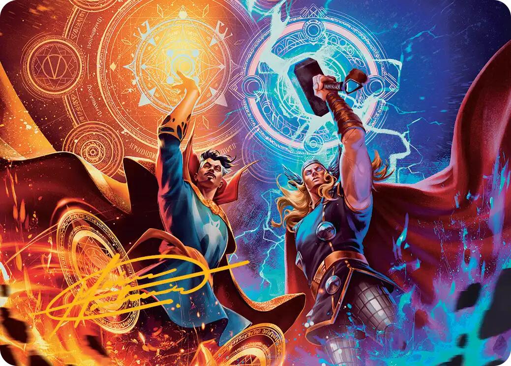 We Say Thee Nay! Art Card (Gold-Stamped Signature) [Marvel Super Heroes Art Series] | Clutch Gaming