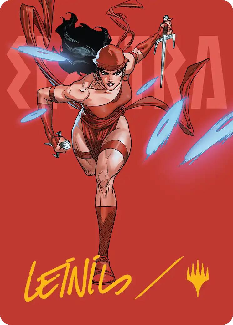 Elektra, Daughter of the Hand Art Card (Gold-Stamped Signature) [Marvel Super Heroes Art Series] | Clutch Gaming