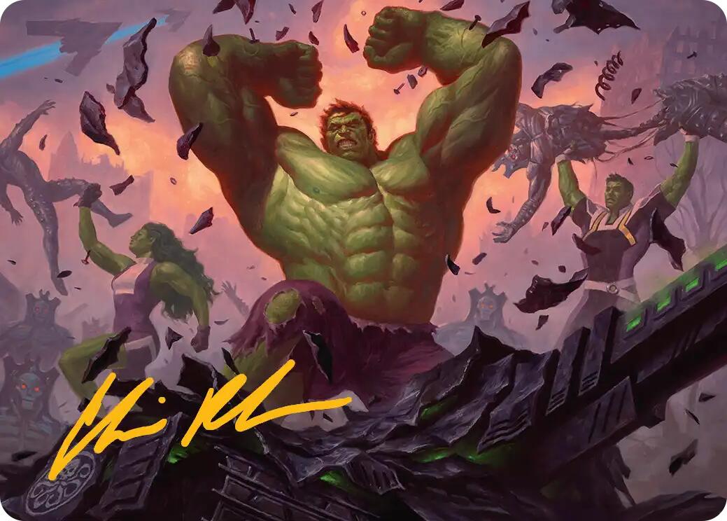 HULK SMASH! Art Card (Gold-Stamped Signature) [Marvel Super Heroes Art Series] | Clutch Gaming
