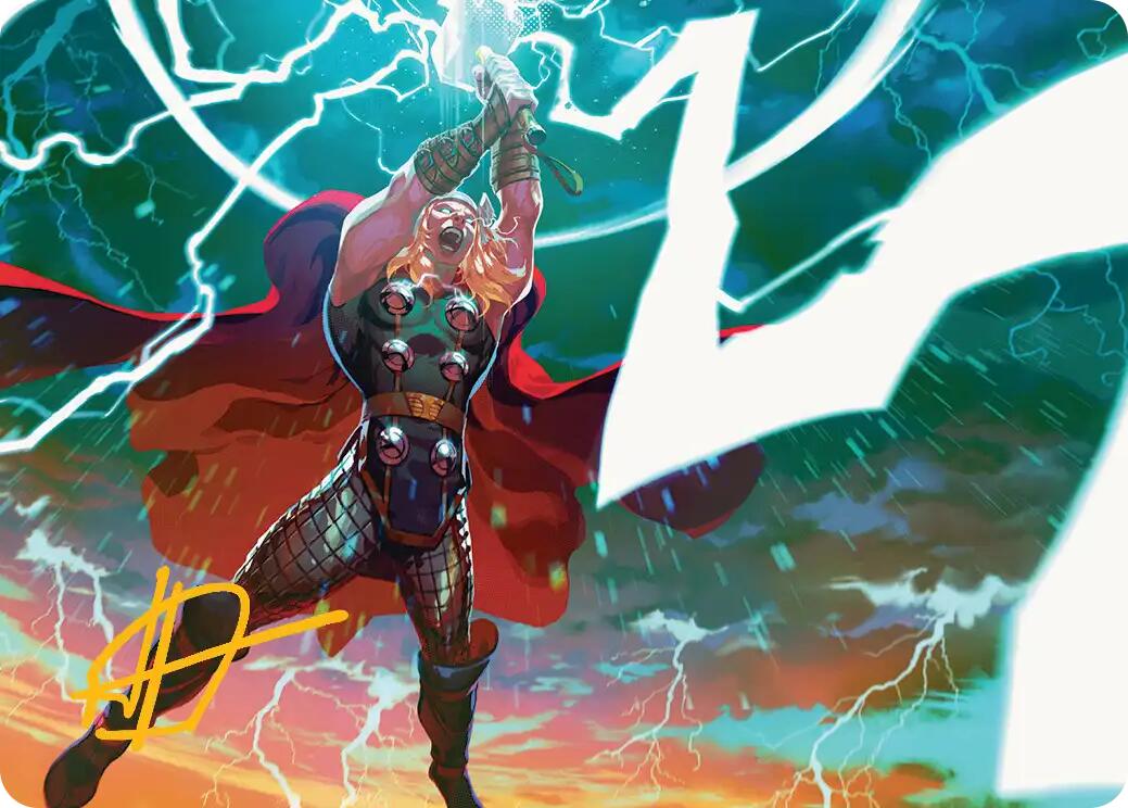 Lightning Strike Art Card (Gold-Stamped Signature) [Marvel Super Heroes Art Series] | Clutch Gaming