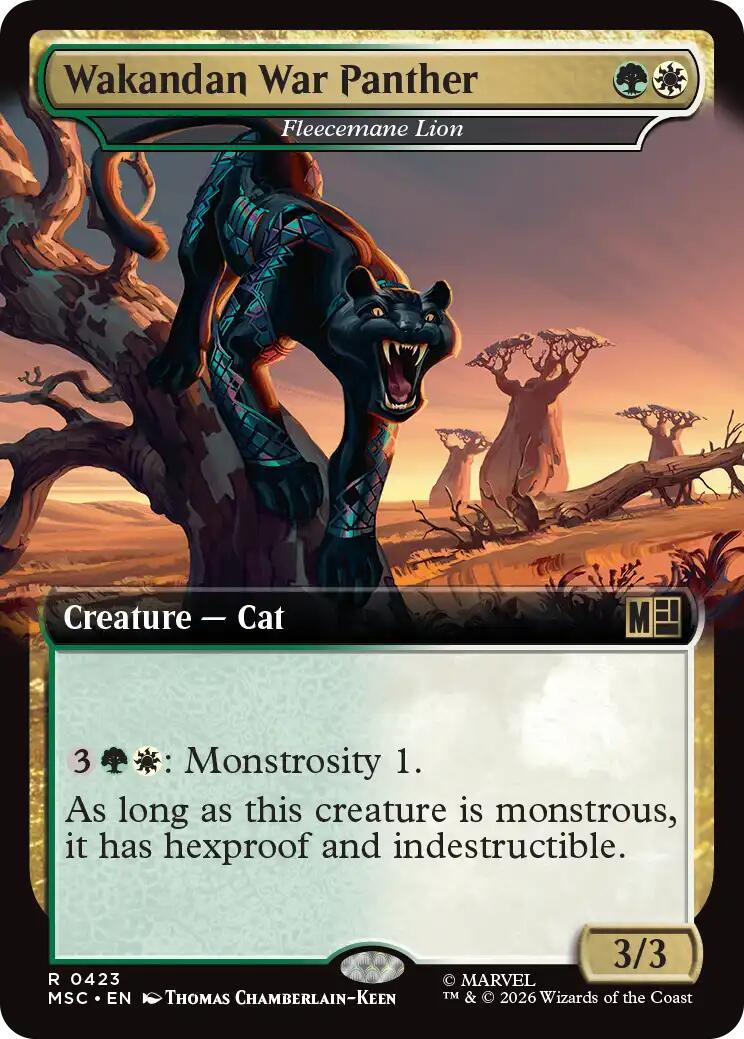 Wakandan War Panther - Fleecemane Lion (Extended Art) [Marvel Super Heroes Commander] | Clutch Gaming