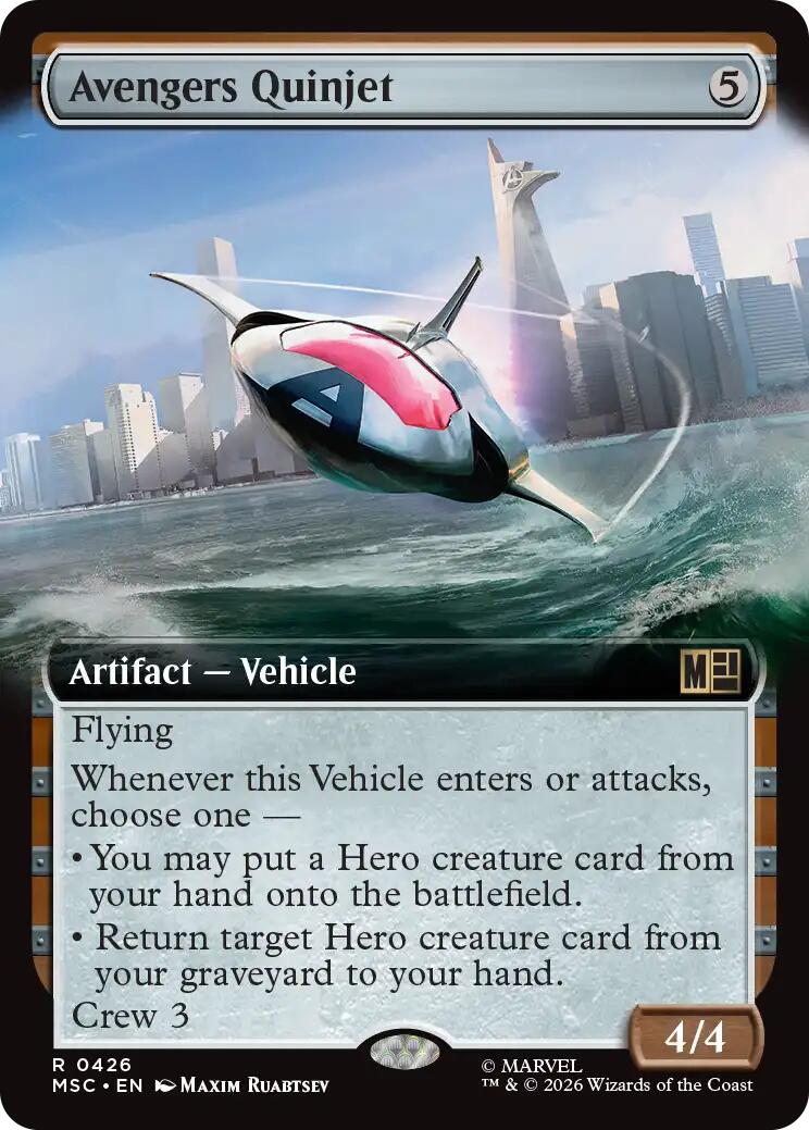 Avengers Quinjet (Extended Art) [Marvel Super Heroes Commander] | Clutch Gaming