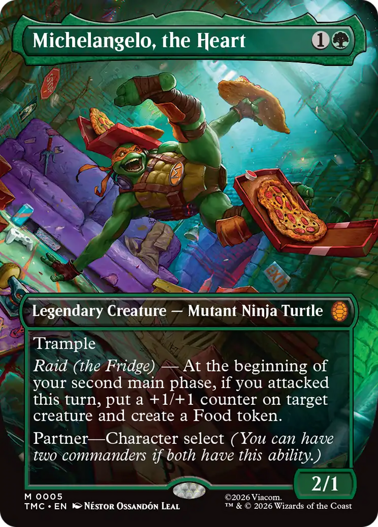 Michelangelo, the Heart (Borderless) [Teenage Mutant Ninja Turtles Commander] | Clutch Gaming