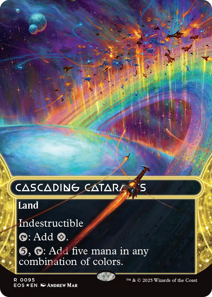 Cascading Cataracts (0095) (Borderless) (Galaxy Foil) [Edge of Eternities: Stellar Sights] | Clutch Gaming