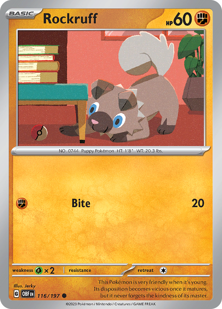 Rockruff (116/197) [Scarlet & Violet: Obsidian Flames] | Clutch Gaming