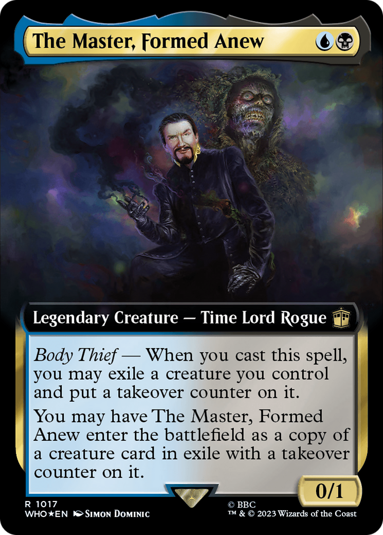 The Master, Formed Anew (Extended Art) (Surge Foil) [Doctor Who] | Clutch Gaming