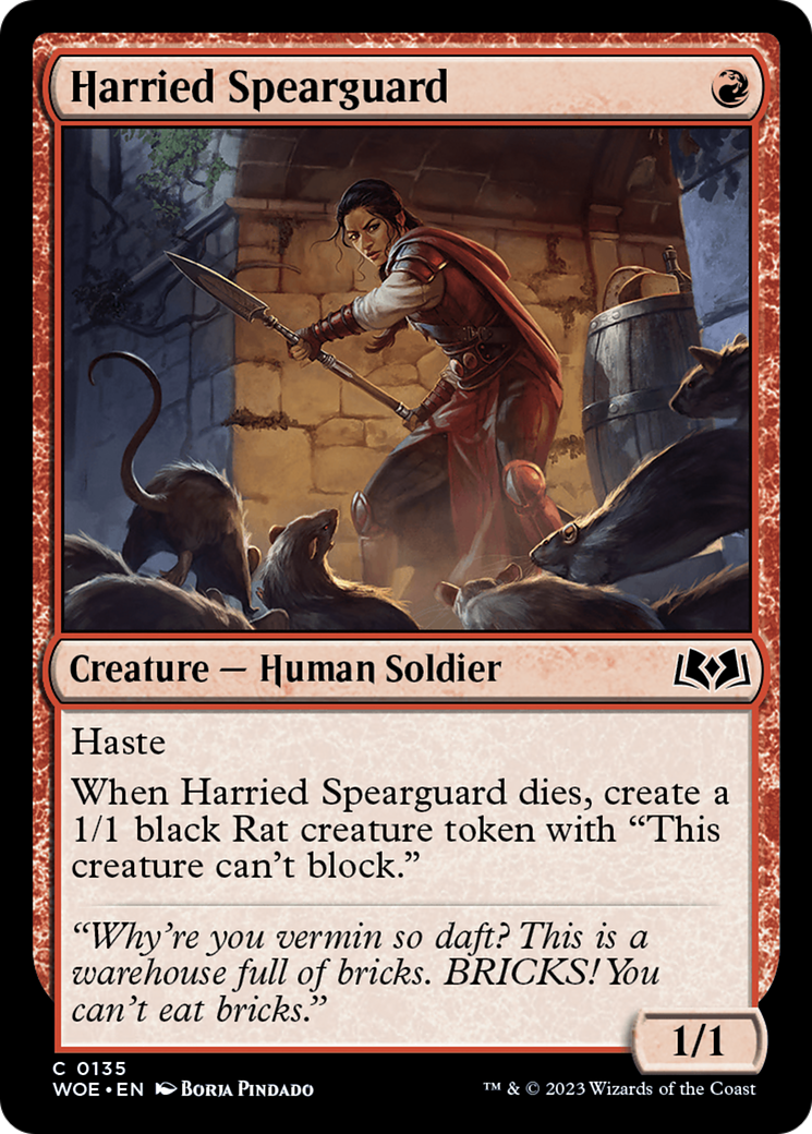 Harried Spearguard [Wilds of Eldraine] | Clutch Gaming