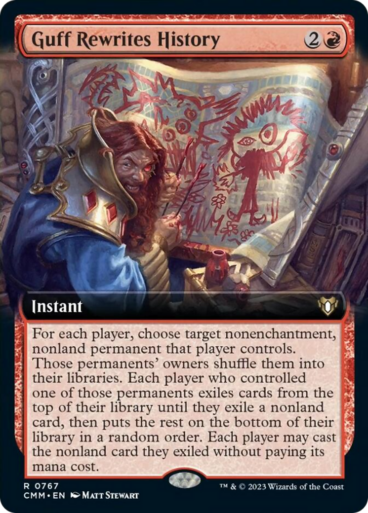 Guff Rewrites History (Extended Art) [Commander Masters] | Clutch Gaming