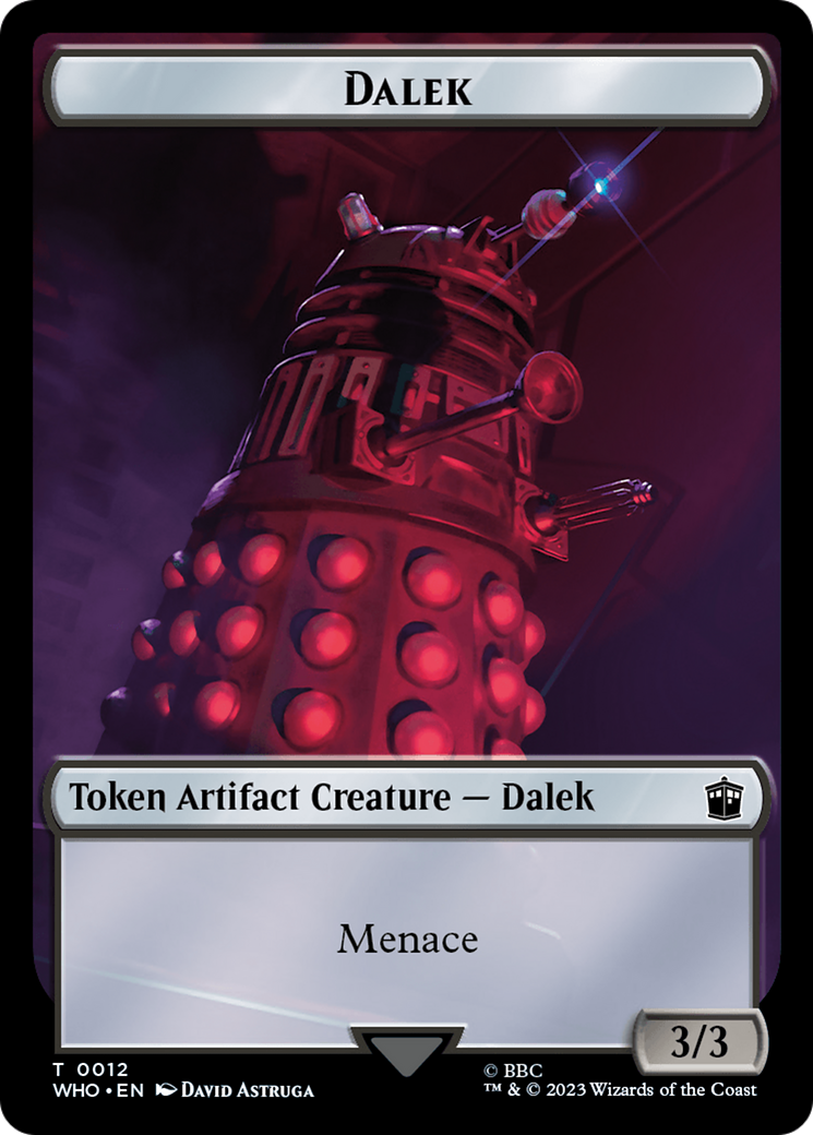 Dalek // Mark of the Rani Double-Sided Token [Doctor Who Tokens] | Clutch Gaming