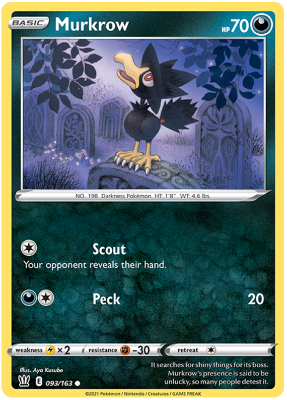 Murkrow (093/163) [Sword & Shield: Battle Styles] | Clutch Gaming