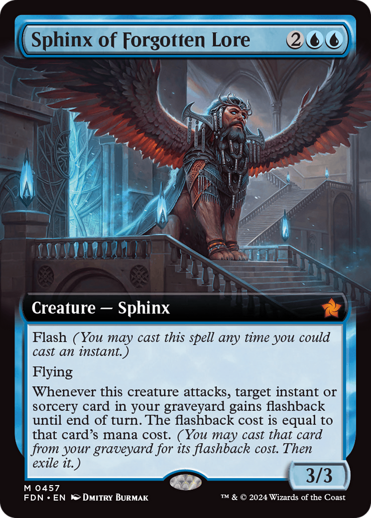 Sphinx of Forgotten Lore (Extended Art) [Foundations] | Clutch Gaming