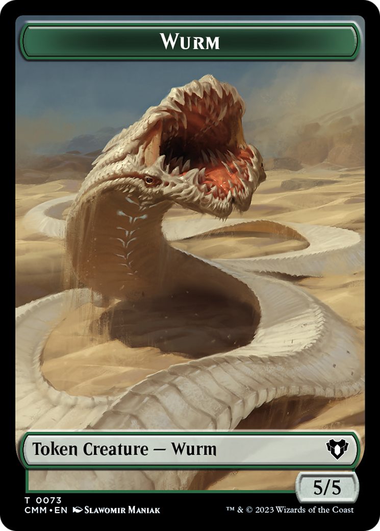 Wurm // Spider Double-Sided Token [Commander Masters Tokens] | Clutch Gaming