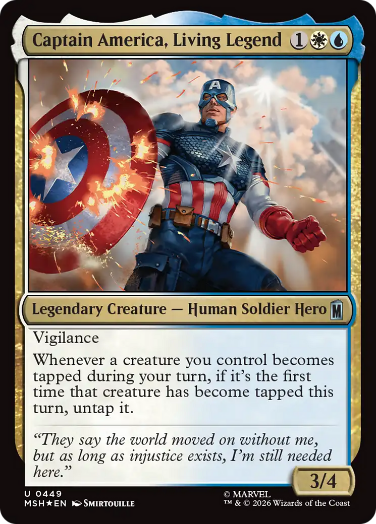 Captain America, Living Legend (Surge Foil) [Marvel Super Heroes] | Clutch Gaming