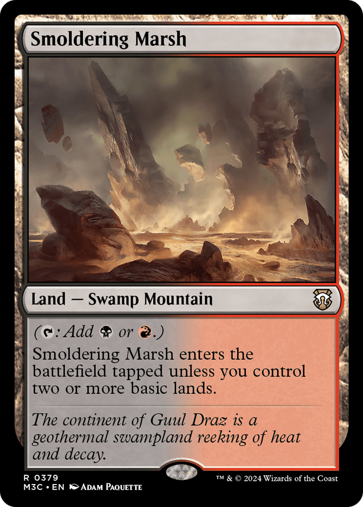 Smoldering Marsh (Ripple Foil) [Modern Horizons 3 Commander] | Clutch Gaming