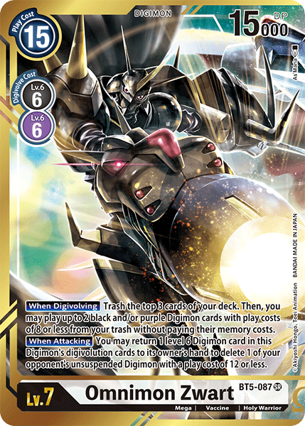 Omnimon Zwart [BT5-087] (Alternate Art - As'Maria) [Battle of Omni] | Clutch Gaming