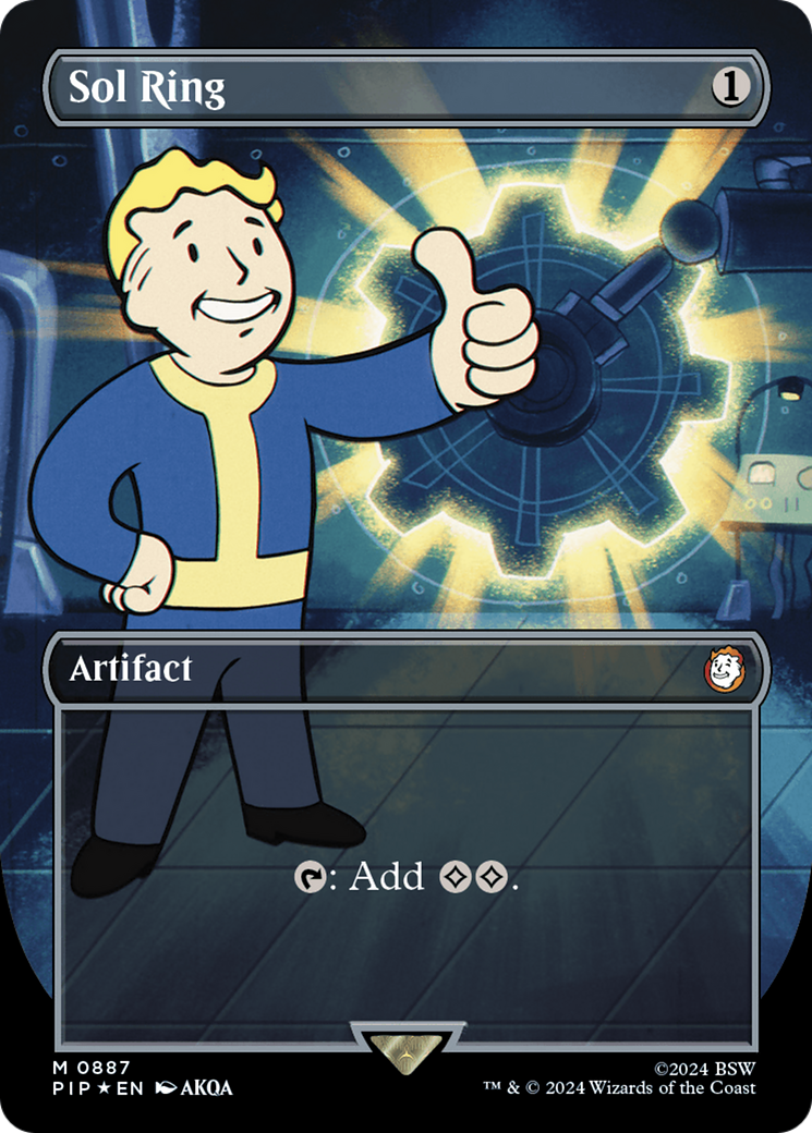 Sol Ring (Borderless) (Surge Foil) [Fallout] | Clutch Gaming