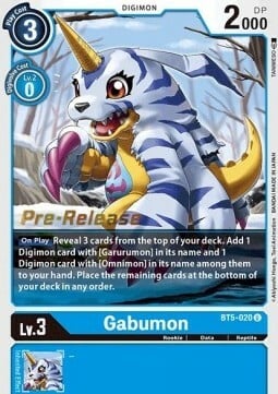 Gabumon [BT5-020] [Battle of Omni Pre-Release Promos] | Clutch Gaming