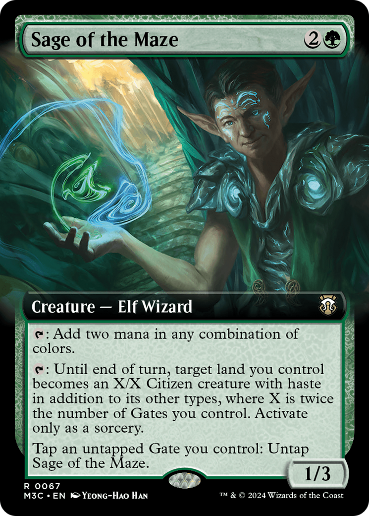 Sage of the Maze (Extended Art) (Ripple Foil) [Modern Horizons 3 Commander] | Clutch Gaming