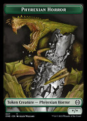 Rebel // Phyrexian Horror (007) Double-Sided Token [Phyrexia: All Will Be One Tokens] | Clutch Gaming