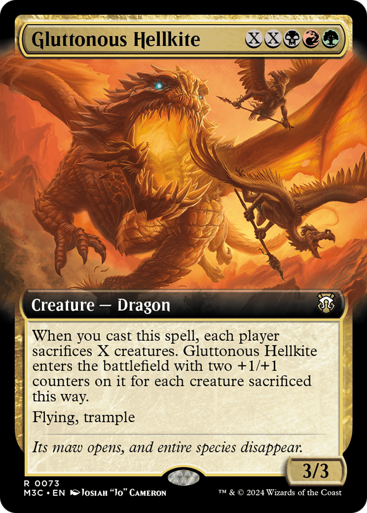 Gluttonous Hellkite (Extended Art) [Modern Horizons 3 Commander] | Clutch Gaming