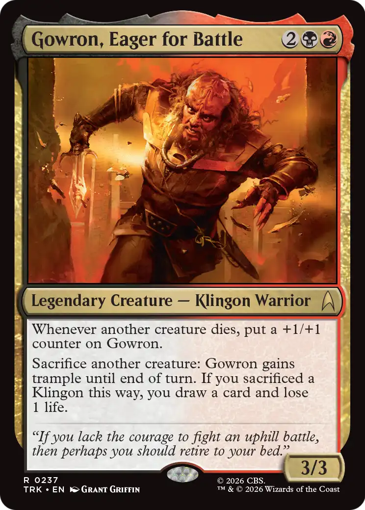 Gowron, Eager for Battle [Star Trek] | Clutch Gaming