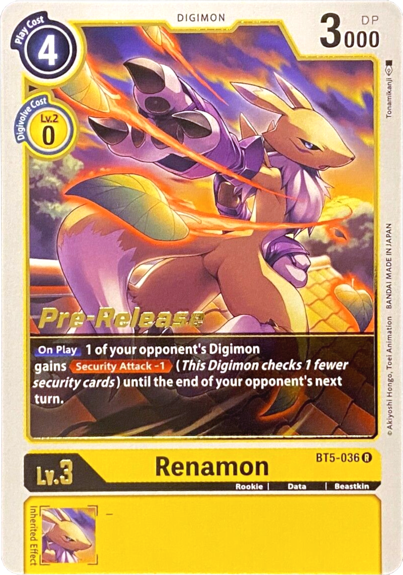 Renamon [BT5-036] [Battle of Omni Pre-Release Promos] | Clutch Gaming