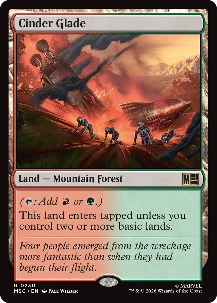 Cinder Glade (Surge Foil) [Marvel Super Heroes Commander] | Clutch Gaming