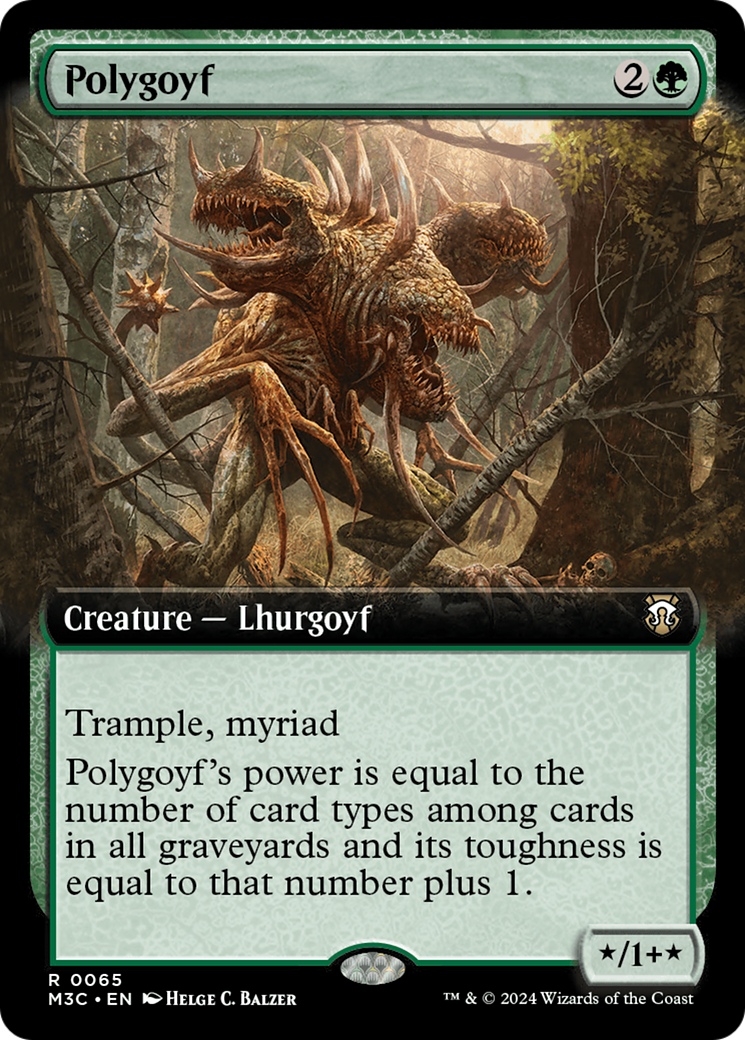 Polygoyf (Extended Art) (Ripple Foil) [Modern Horizons 3 Commander] | Clutch Gaming