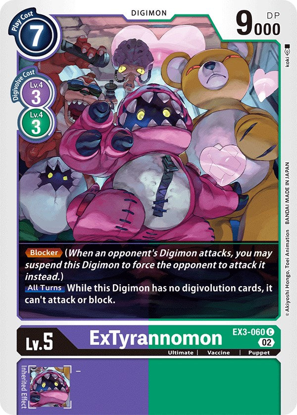 ExTyrannomon [EX3-060] [Draconic Roar] | Clutch Gaming