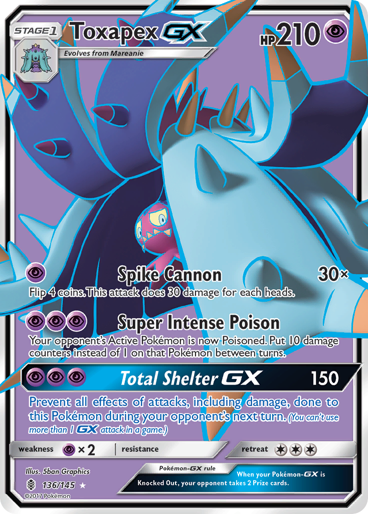 Toxapex GX (136/145) [Sun & Moon: Guardians Rising] | Clutch Gaming