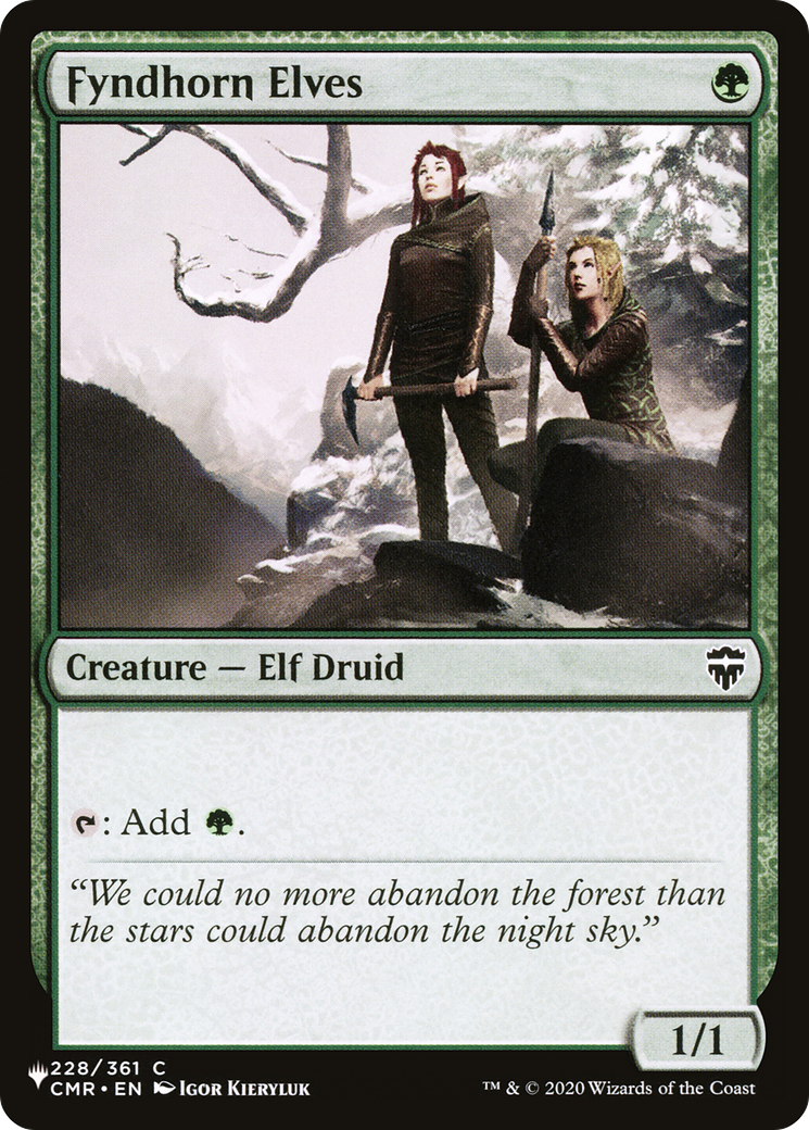 Fyndhorn Elves [The List Reprints] | Clutch Gaming