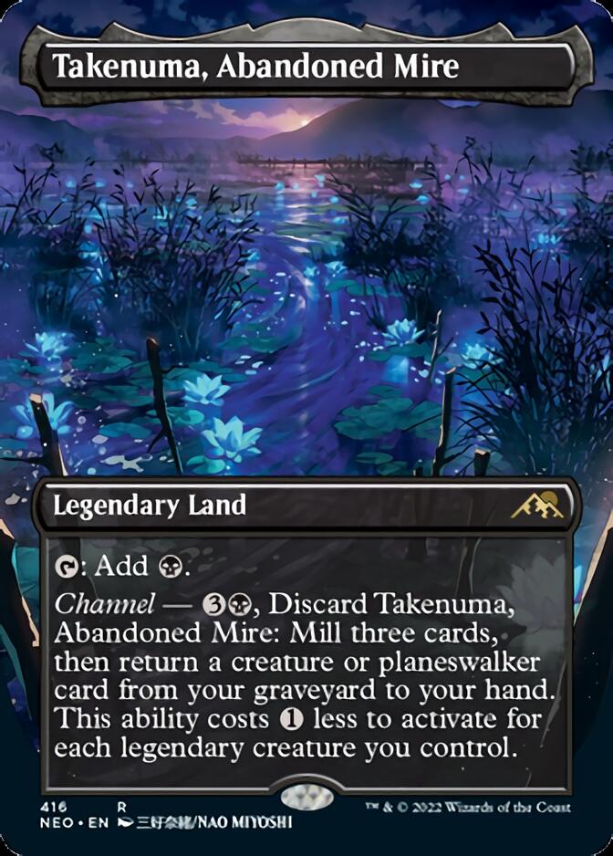 Takenuma, Abandoned Mire (Borderless Alternate Art) [Kamigawa: Neon Dynasty] | Clutch Gaming