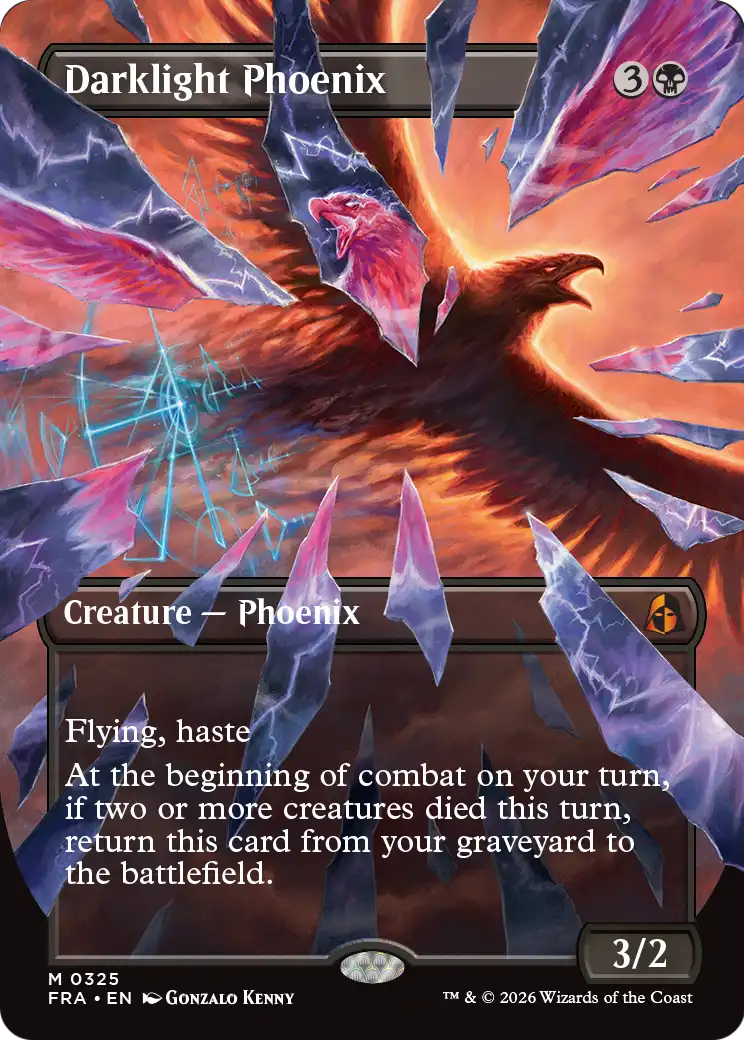 Darklight Phoenix (Borderless) (0325) [Reality Fracture] | Clutch Gaming