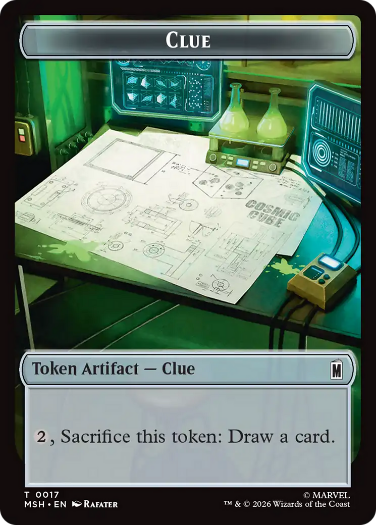 Soldier // Clue Double-Sided Token [Marvel Super Heroes Tokens] | Clutch Gaming