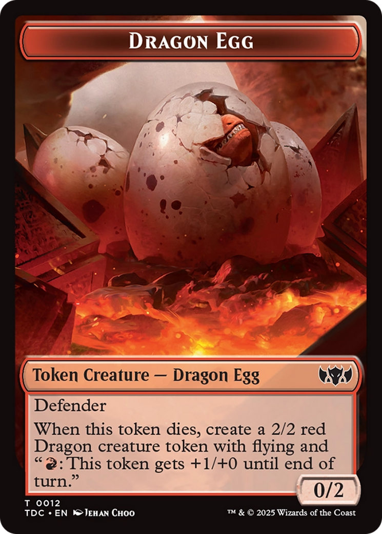 Dragon Egg // Dragon (0013) Double-Sided Token [Tarkir: Dragonstorm Commander Tokens] | Clutch Gaming