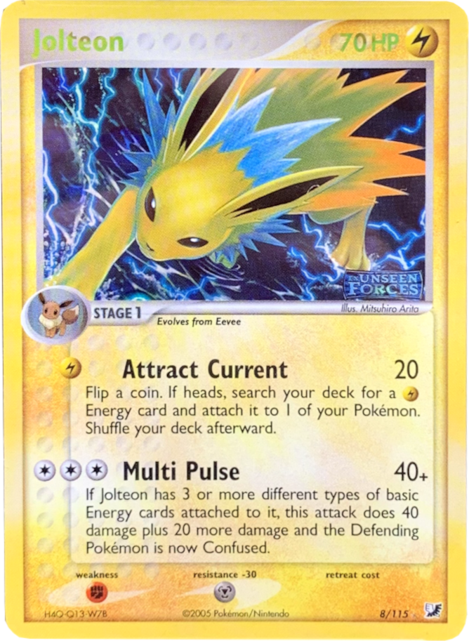 Jolteon (8/115) (Stamped) [EX: Unseen Forces] | Clutch Gaming