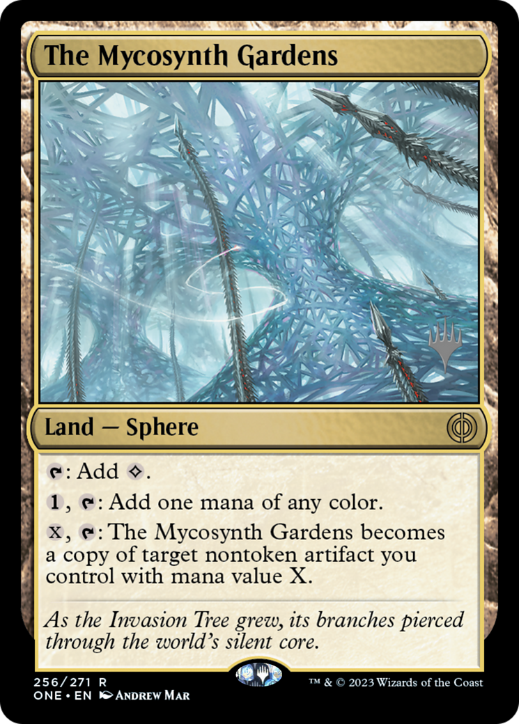 The Mycosynth Gardens (Promo Pack) [Phyrexia: All Will Be One Promos] | Clutch Gaming
